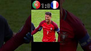 Portugal 🆚 France 10 final euro 2016 highlights football youtube shorts [upl. by Nhguav722]