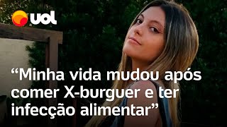 Jovem tem infecção alimentar após comer Xburguer e lamenta Vou ao hospital toda semana [upl. by Lleihsad]