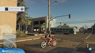 Watch Dogs 2  Jump Around Trophy  Achievement Guide 140m Stunt Jump [upl. by Ydniw309]