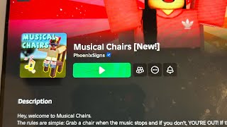 Playing musical chairs on Roblox [upl. by Nnylharas]