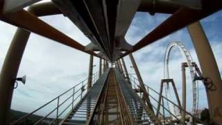 Pyrenees Roller Coaster POV Front Seat BampM Inverted Parque Espana 1080p HD [upl. by Boleyn279]