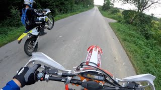 Driving New KTM exc 250 TPI six days and Husqvarna TE 300i 2023 [upl. by Einnil]