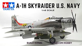 Tamiya Douglas A1H Skyraider US NAVY model kit building tips [upl. by Aneis737]