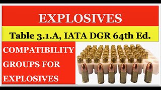 Compatibility Groups for Explosives  IATA DGR Table 31A [upl. by Uella]