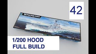 Trumpeter 1200 HMS Hood Full build with Pontos detail set Part 42 [upl. by Peppard]