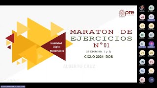 Habilidad Matemática  Semana 01  Maratón Académica Pre San Marcos Ciclo 2024II Nuevo Ciclo [upl. by Lona]