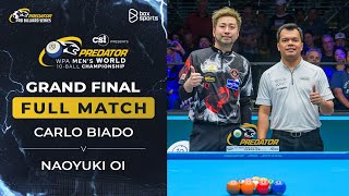 FULL MATCH  Carlo Biado  Naoyuki Oi  WPA World Championship Mens 10Ball 2024  CHUNG KẾT [upl. by Ellerehc]