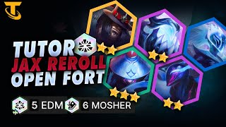 Meta Open Fort Lose Streak  Jax Reroll 5 EDM 6 Mosher  Jax Carry TFT Mobile Indonesia [upl. by Wymore]