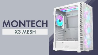 Корпус Montech X3 MESH White  6 кулерів за копійки [upl. by Mahmoud192]