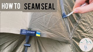 How to SeamSeal a SilNylon Tent Liteway Illusion Solo TentGear Aid [upl. by Burtie925]