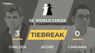 Carlsen vs Caruana Tiebreaks Broadcast World Chess Championship [upl. by Rodriguez42]