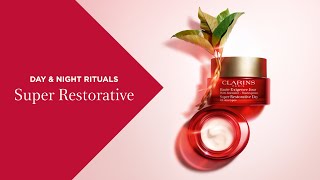 Clarins  Super Restorative Day amp Night Rituals  which products and how to use [upl. by Ecela]