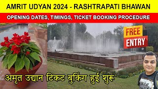 Amrit udyan 2024  amrit udyan opening date online booking  ticket  timings  mughal garden [upl. by Ayamat831]