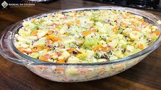 🔥SALADA DE NATAL SEM MAIONESE  MANUAL DA COZINHA 509 [upl. by Ilil]