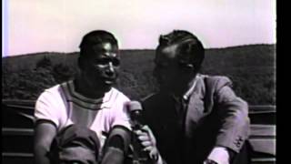 Sugar Ray Robinson in training sparring and an interview with Chris Schenkel Carmen Basilio fight [upl. by Cony]