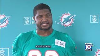 Dolphins new defensive end Calais Campbell discusses expectations of team [upl. by Prady]