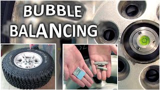 Bubble Balancing An Automotive Tire To Correct A Static Imbalance [upl. by Adekam]