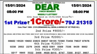 🔴 Nagaland Lottery Live 8pm 1512024 Evening State Dear Lottery Result [upl. by Pudendas]