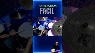 Virada fácil estudodebateria drums estudarbateria aprenderbateria baterista estudarbateria [upl. by Yhotmit]