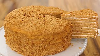 Medovik  Russian Honey Cake Recipe [upl. by Eyak]