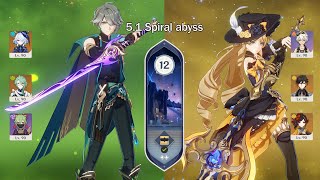 Alhaitham amp Navia  Spiral Abyss 51 Floor 12 [upl. by Yenaj603]