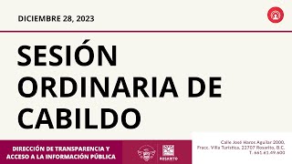 Sesión Ordinaria de Cabildo  28 diciembre 2023 [upl. by Omik]