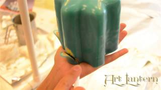 Making of a carved candle  Art Lantern [upl. by Roe]