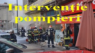 Intervenția pompierilor la un incendiu în strada Batiștei 31 mai 2021 [upl. by Ravilob135]