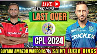 LIVE CPL  LIVE Guyana Amazon Warriors vs Saint Lucia Kings 6th Match  live CPL 2024 [upl. by Carolynne884]