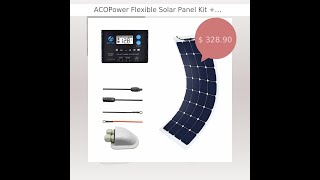 ACOPower Flexible Solar Panel Kit  MPPT  PWM Charge Controller [upl. by Miran]