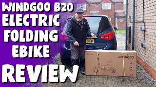 Windgoo B20 Review Electric Folding bike  Unboxing Windgoo Ebike Test Ride [upl. by Ennovaj]