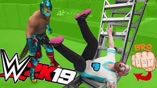 PEWDIEPIE and T SERIES vs SUPER GAMING FAMILY  WWE 2K19 TITLE MATCH [upl. by Ahsiekin]