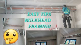 HOW TO BUILD BULKHEAD OR TAMBOL WITH DRYWALL OR GYPSUM BOARD [upl. by Edward]