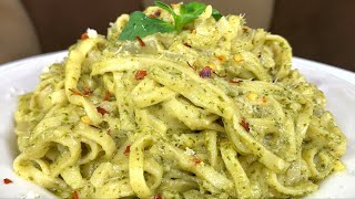 CREAMY PESTO PASTA RECIPE [upl. by Lewendal352]