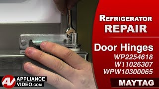 Maytag Refrigerator  Door Not Closing Properly  Top amp Center Door Hinge Repair and Diagnostic [upl. by Milissent]