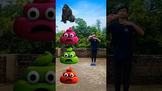 colouring potty to monkey uniform to monkey dog amp cat  VFX Magical Video youtubeshorts funny [upl. by Imij]