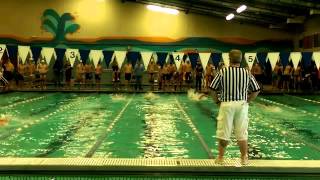 Greeley West Spartans boys swimming inches closer to school record at Keith Wiedeman Invitational [upl. by Aciretal]