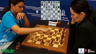 GM Koneru Humpy v GM Kateryna Lagno  Positional Prowess  World Rapid Women 2023 [upl. by Rhonda]