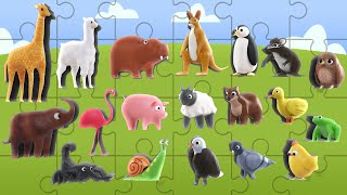 Guess the Animal Quiz  Educational Animal Puzzle for Kids  Long Version 2 🧩🧒 [upl. by Mokas]