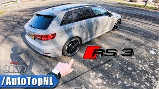 Audi RS3 Sportback 2018 REVIEW POV Test Drive on AUTOBAHN by AutoTopNL [upl. by Kjersti]