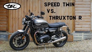 Speed Twin Vs Thruxton R  New Parts Available [upl. by Desta]