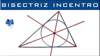 Bisectrices de un triangulo  Incentro [upl. by Catton]