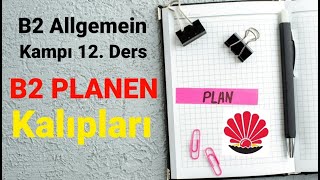 TELC B2 Allgemein Kamp 12 Ders B2 Etwas planen [upl. by Nonac]