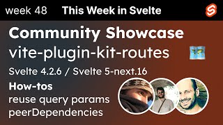 This Week in Svelte 2023 Dec 1  Svelte 428 reusing searchParams peerDependencies [upl. by Meyeroff]