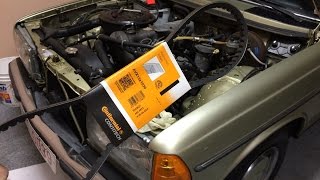 DIY  2 How to change the motor drive belts on w123 Mercedes 300d om617 [upl. by Bonnell335]