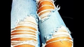 DIY How to make your own Ripped Jeans [upl. by Belmonte462]