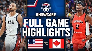 CANADA vs USA  USAB SHOWCASE  FULL GAME HIGHLIGHTS  July 10 2024 [upl. by Akedijn]