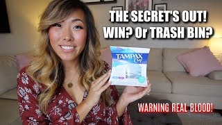 I TRIED THE TAMPAX CUP WARNING REAL BLOOD ITSJUSTKELLI [upl. by Ahsinrac]