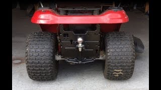 Craftsman Riding Lawnmower Upgrade Trailer Hitch Install [upl. by Evilc996]