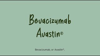 Bevacizumab Avastin [upl. by Aikemit]